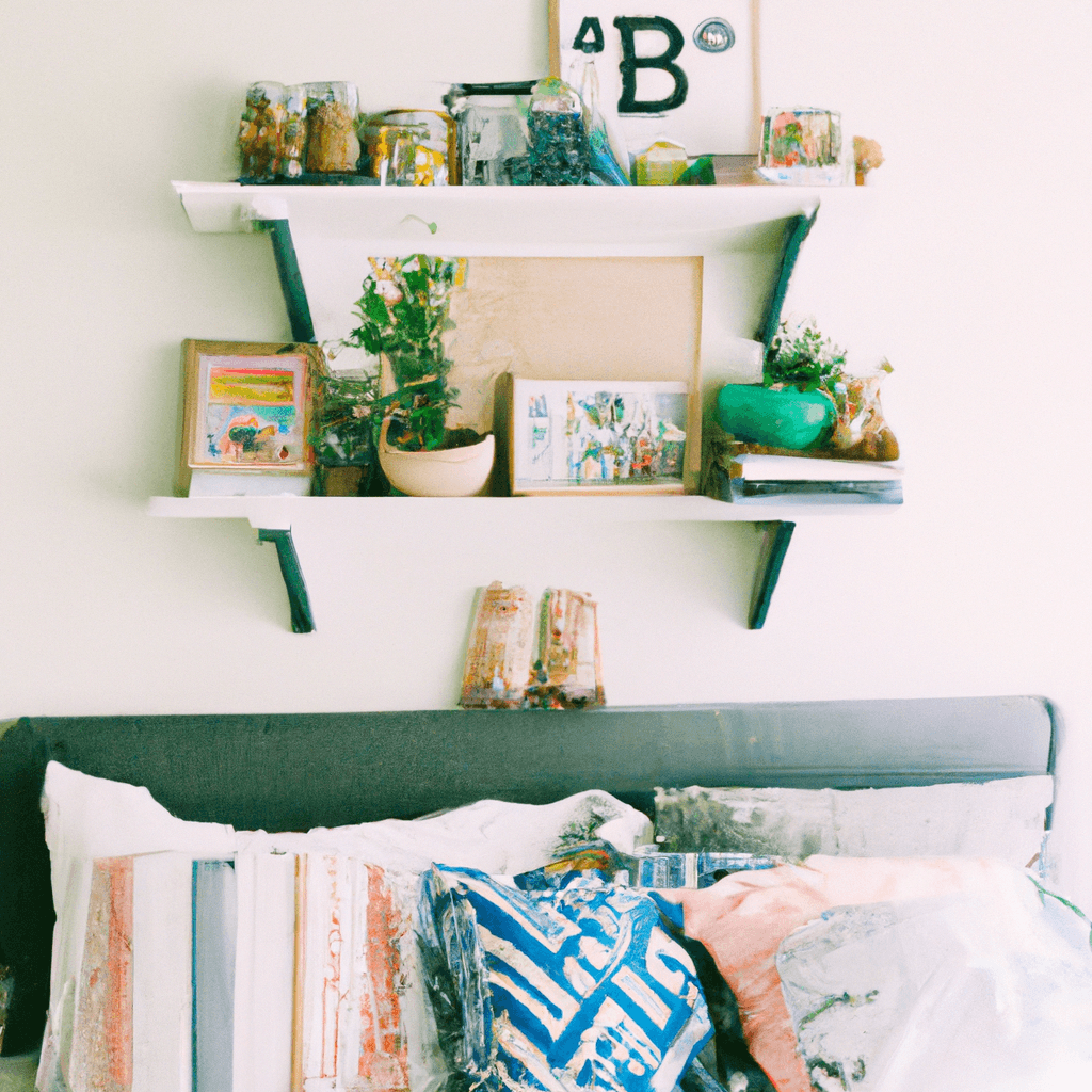 Floating shelves for small bedroom decor